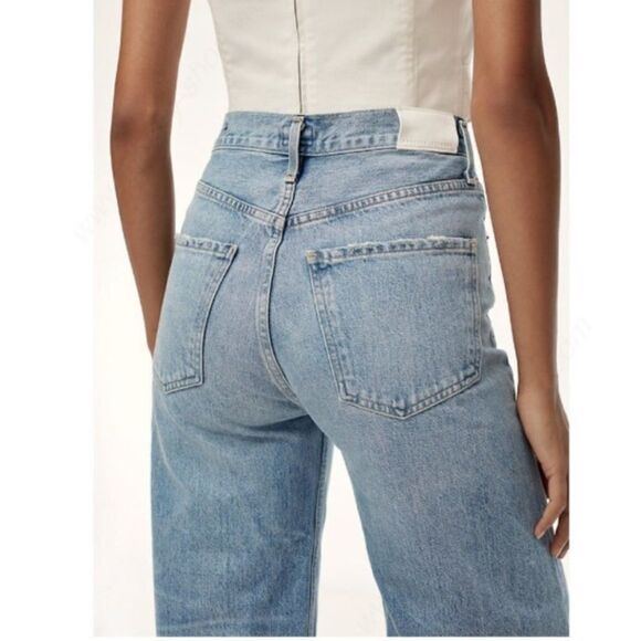 CITIZENS OF HUMANITY COH Emma High Rise Wide Leg Crop Denim Jeans Blue 24 - Picture 5 of 16